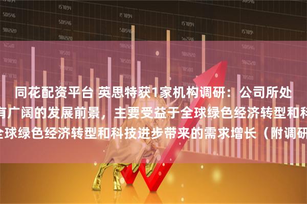 同花配资平台 英思特获1家机构调研：公司所处的稀土永磁材料行业具有广阔的发展前景，主要受益于全球绿色经济转型和科技进步带来的需求增长（附调研问答）